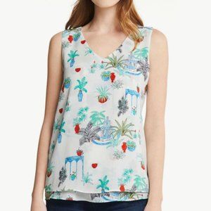 {Ann Taylor Factory} Floral Layered Tank Top